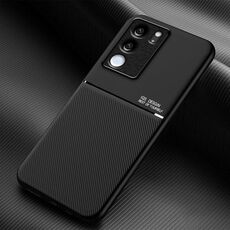 Per vivo S17 Classic Tilt Strip Grain Magnetico Antiurto PC + Custodia per telefono in TPU (Nero)