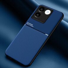 Per vivo S17e Classic Tilt Strip Grain Magnetico Antiurto PC + Custodia per telefono in TPU (Blu)