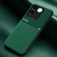 Per vivo S17e Classic Tilt Strip Grain Magnetico Antiurto PC + Custodia per telefono in TPU (Verde)