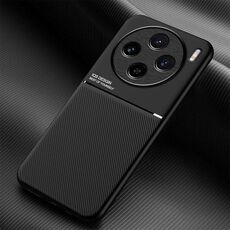 Per vivo X100 Classic Tilt Strip Grain Magnetico Antiurto PC + Custodia per telefono in TPU (Nero)