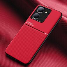 Per vivo Y78 Classic Tilt Strip Grain Magnetico Antiurto PC + Custodia per telefono in TPU (Rosso)