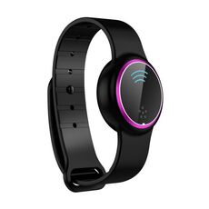 Repellente per zanzare ad ultrasuoni Bracciale elettronico repellente per zanzare Orologio portatile per esterni Repellente per zanzare (Nero Viola)