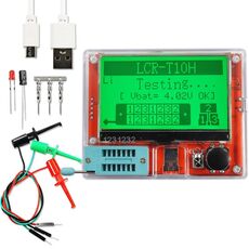 Display TFT del tester per transistor LCR-T10H per test della resistenza del condensatore del condensatore del diodo e del triodo, specifiche: batteria al litio incorporata