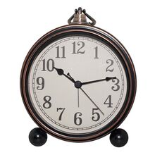 Sveglia retrò in ferro Orologio al quarzo da tavolo semplice, Stile: nero
