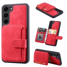 Per Samsung Galaxy S24 5G Skin Feel Dream RFID Custodia antifurto per carta PU Custodia per telefono(Rosso)