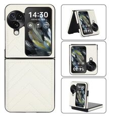 Per OPPO Find N3 Flip Custodia pieghevole a forma di V (bianca)