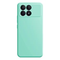 Per Xiaomi Redmi K70E Custodia per telefono in silicone liquido imitazione (ciano chiaro)