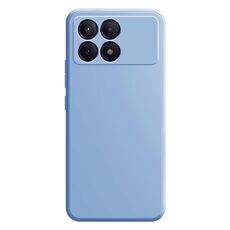Per Xiaomi Redmi K70E Custodia per telefono in silicone liquido imitazione (blu cielo)