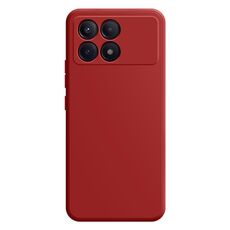 Per Xiaomi Redmi K70 Pro Custodia per telefono in silicone liquido imitazione (rosso scuro)