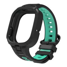 Per Honor Watch 4 cinturino in TPU integrato a due colori (nero verde)