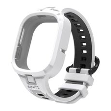 Per Honor Watch 4 cinturino in TPU integrato a due colori (bianco nero)