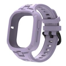 Per Honor Watch 4 cinturino in TPU integrato in tinta unita (viola chiaro)