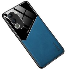 Per vivo Y200 Custodia per telefono in vetro organico in pelle globale all-inclusive (blu)