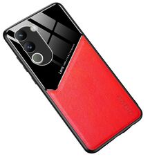Per vivo Y200 Custodia per telefono in vetro organico in pelle globale all-inclusive (rossa)