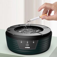 Il posacenere con scarico automatico induttivo purifica l'aria e rimuove l'odore di sigaretta (verde)