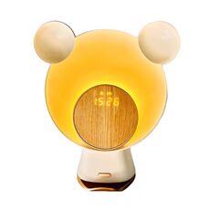 Luce notturna Altoparlante intelligente Ricarica wireless Luce d'atmosfera Sveglia (Bianco)