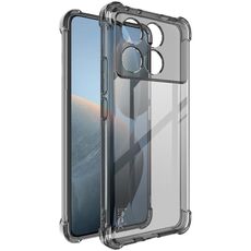 Per Xiaomi Poco X6 Pro 5G/Redmi K70E 5G imak custodia in TPU antiurto per airbag (nero trasparente)