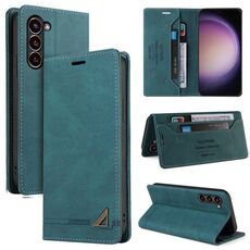 Per Samsung Galaxy S24+ 5G Skin Feel Custodia antifurto in pelle con vibrazione orizzontale con supporto (blu)