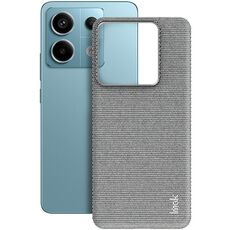 Per Xiaomi Redmi Note 13 Pro 5G serie imak Ruiyi Texture in tessuto PU + custodia per telefono PC (grigio chiaro)
