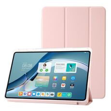 Custodia per tablet in pelle tripla acrilica trasparente per Huawei Matepad 11 Pro 2024 (rosa)