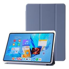 Custodia per tablet in pelle tripla acrilica trasparente per Huawei Matepad 11 Pro 2024 (viola lavanda)