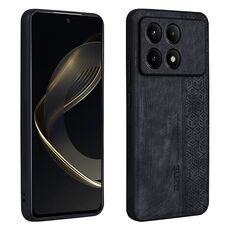 Per Xiaomi Redmi K70 Pro AZNS Custodia per telefono con sensazione di pelle in rilievo 3D (nera)