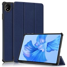 Custodia per tablet in pelle Smart Custer Pure Color 3 pieghe per Huawei MatePad Pro 11 2024/2022 (blu scuro)