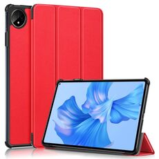 Custodia per tablet in pelle Smart Custer Pure Color 3 pieghe per Huawei MatePad Pro 11 2024/2022 (Rosso)