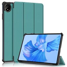 Custodia per tablet in pelle Smart Custer Pure Color 3 pieghe per Huawei MatePad Pro 11 2024/2022 (verde scuro)