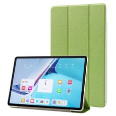 Custodia per tablet in pelle tripla per Huawei MatePad Pro 11 2024 con texture seta (verde)