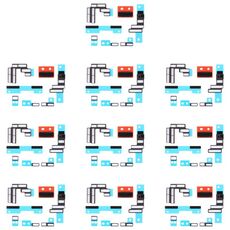 Per iPhone 15 Pro / 15 Pro Max 10 set di adesivi per dissipatore di calore della scheda madre + cuscinetti in schiuma spugna FPC