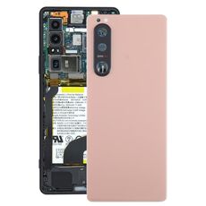 Per Sony Xperia 5 III Cover posteriore batteria originale con copriobiettivo fotocamera (rosa)