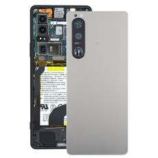 Per Sony Xperia 5 III Cover posteriore batteria originale con copriobiettivo fotocamera (Argento)