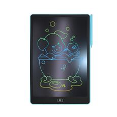 Tavolo da disegno cancellabile per scrittoio LCD per bambini da 16 pollici, colore: scrittura a mano di colore blu