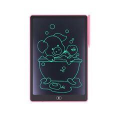 Tavolo da disegno cancellabile per scrittoio LCD per bambini da 16 pollici, colore: scrittura a mano monocromatica rosa
