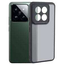 Per Xiaomi 14 Pro Custodia per telefono in TPU nero opaco a pori fini + PC