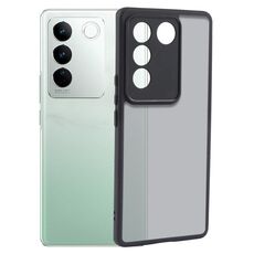 Per vivo S16 / S16 Pro / V27 /V27 Pro TPU nero opaco a pori fini + custodia per telefono PC