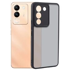 Per vivo V29e Custodia per telefono in TPU nero opaco a pori fini + PC