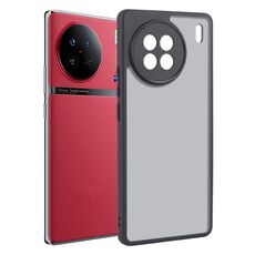 Per vivo X90 Custodia per telefono in TPU nero opaco a pori fini + PC