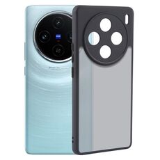 Per vivo X100 Custodia in TPU nero opaco a pori fini + custodia per PC