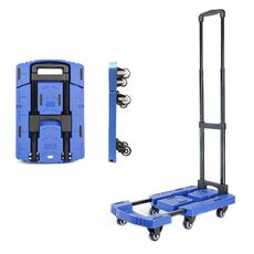 Carrello pieghevole a mano Carrello portatile per la movimentazione dei bagagli Carrello per tartarughe (blu)