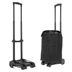 Carrello della spesa per la spesa per la casa del rimorchio pieghevole per la movimentazione del carico, colore: nero con borsa