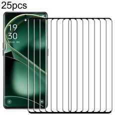Per OPPO Find X7 Ultra 25 pezzi 9H HD Pellicola in vetro temperato con bordo curvo 3D (nero)