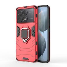 Per Xiaomi Redmi K70E Custodia antiurto per PC + supporto in TPU (rossa)