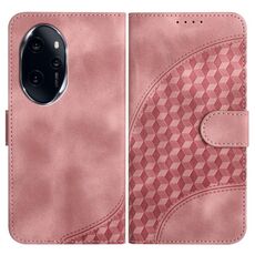 Per Honor 100 Pro YX0060 Custodia in pelle per telefono con testa di elefante in rilievo con cordino (rosa)