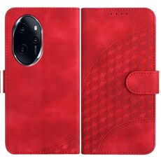 Per Honor 100 Pro YX0060 Custodia in pelle per telefono con testa di elefante in rilievo con cordino (rosso)
