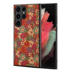 Custodia in TPU per Samsung Galaxy S21 Ultra 5G Four Seasons Flower Language Series (rosso estate)