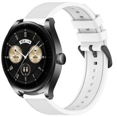 Per Huawei Watch Buds cinturino in silicone strutturato in tinta unita da 22 mm (bianco)
