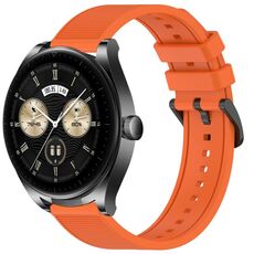 Per Huawei Watch Buds cinturino in silicone strutturato in tinta unita da 22 mm (arancione)