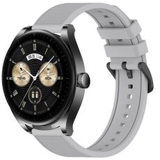 Per Huawei Watch Buds cinturino in silicone strutturato in tinta unita da 22 mm (grigio)
